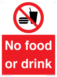 No food or drink